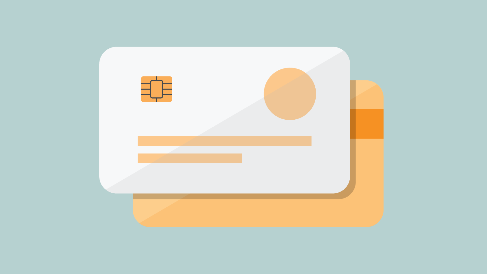 Casino chips on credit card