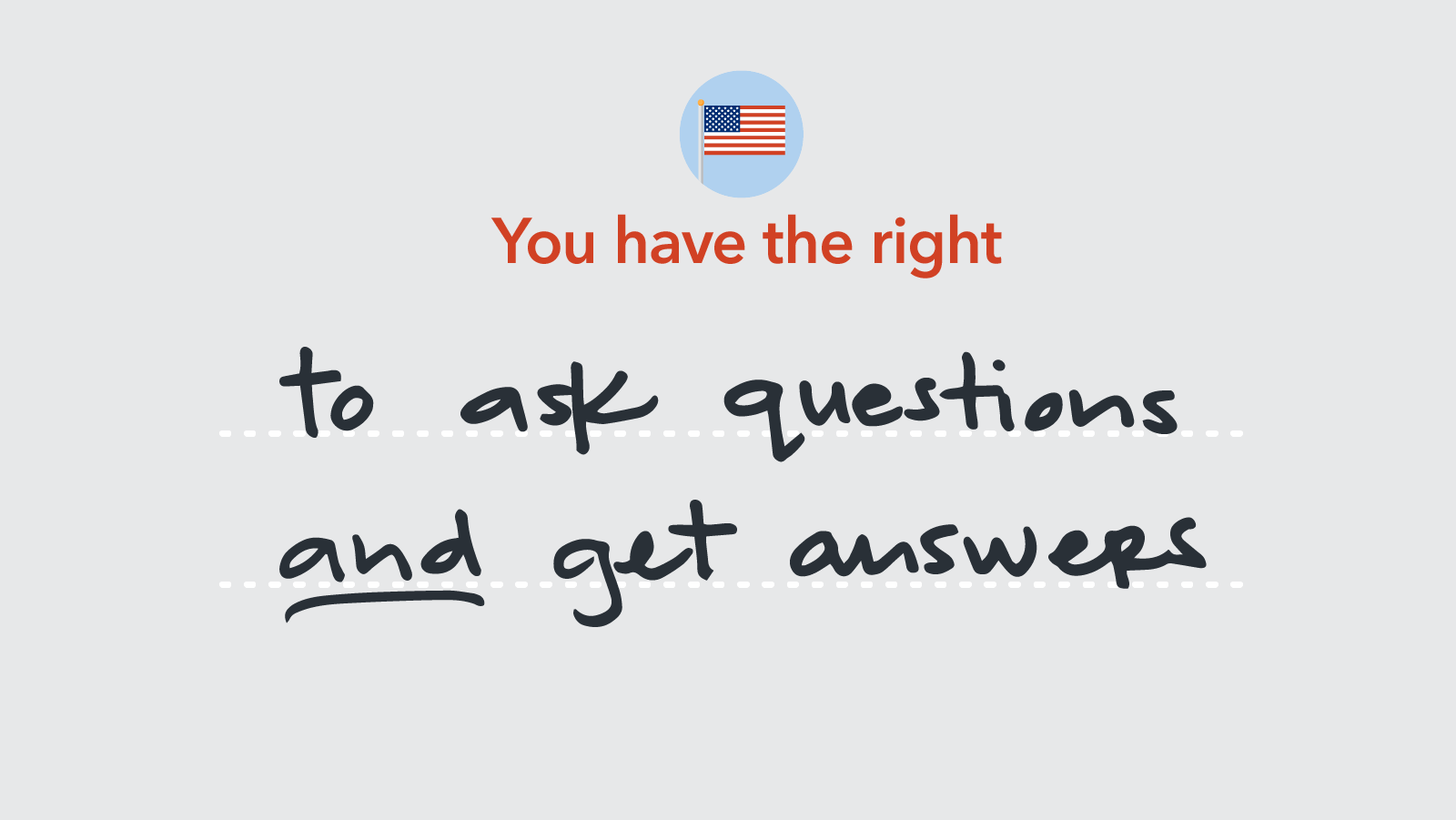 You Have The Right To Ask Questions And Get Answers Consumer