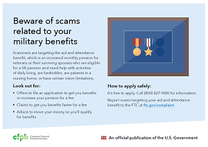 Beware of scams related to your military benefits