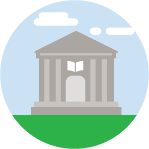 Illustration of a library