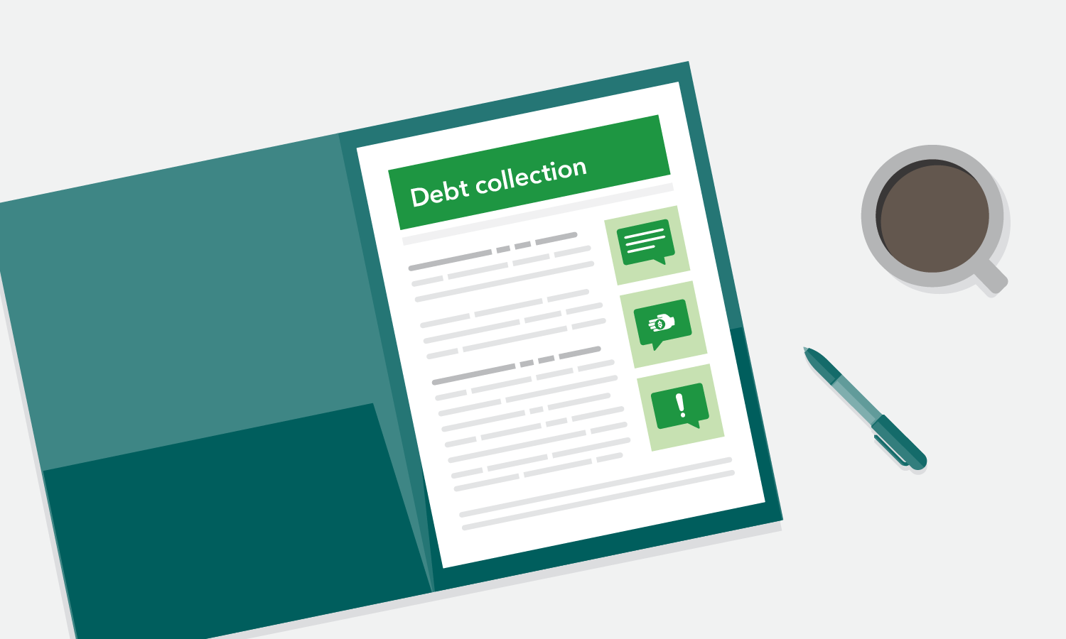Debt collection blog illustration