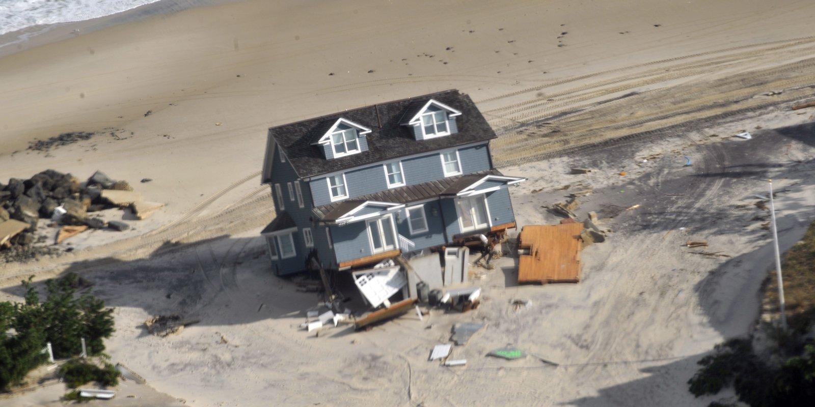 Home damage on the Jersey Shore after Hurricane Sandy