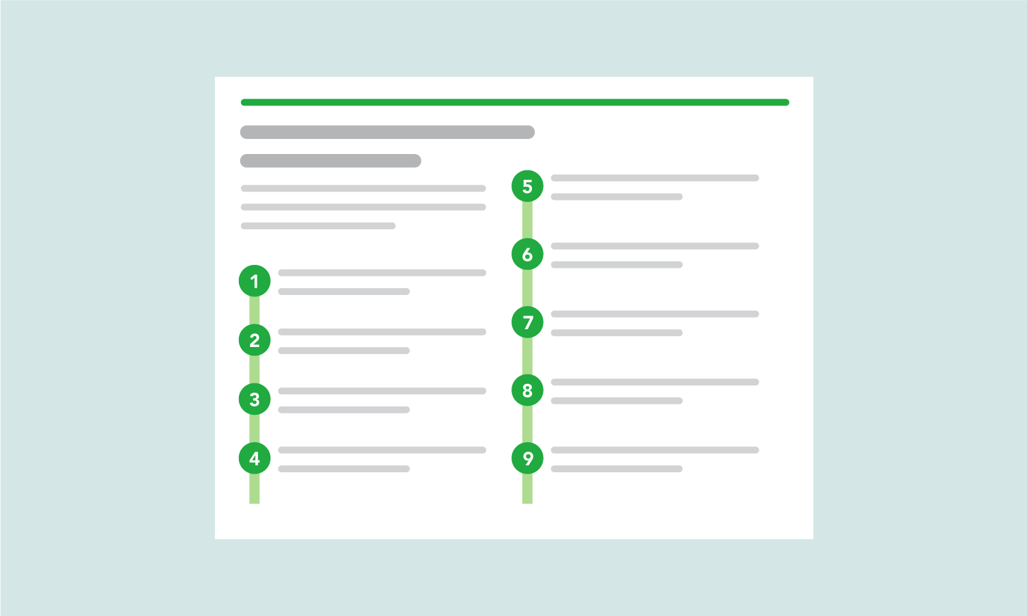 Illustration of a paper roadmap tool